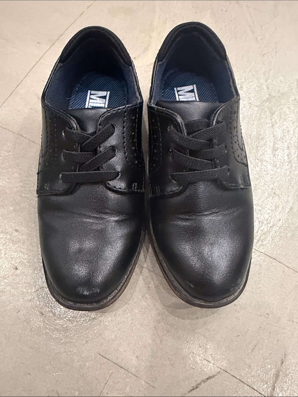 Men's Black Leather Lace-Up Dress Shoes